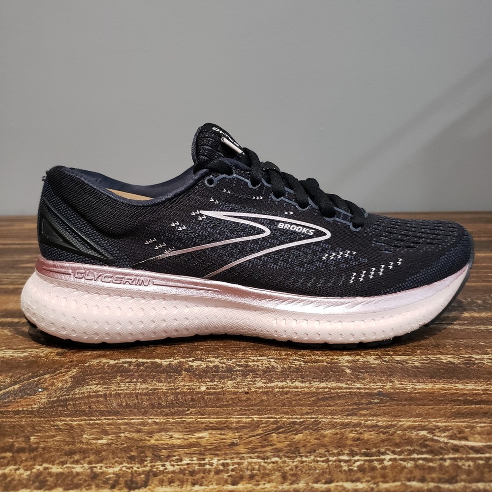 Brooks Glycerin 19 Womens Running Shoes Black Pink 1203431B074 Size 7.5
